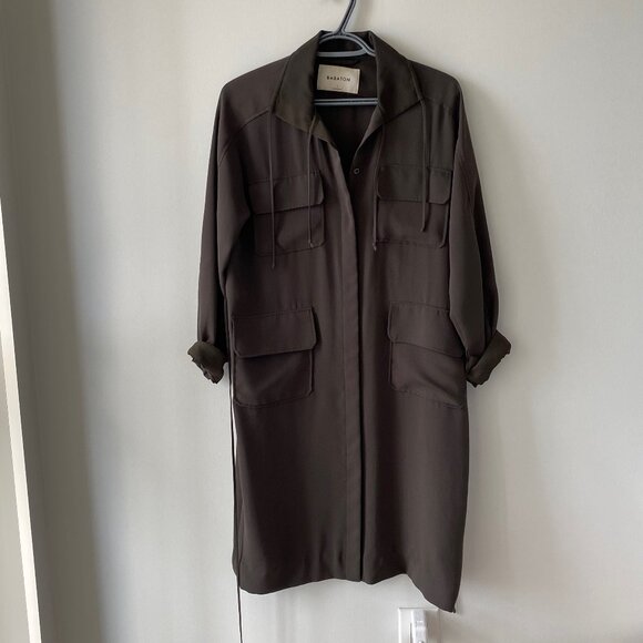 Olive Green Aritzia Babaton Howitt Dress/Jacket - Picture 3 of 7